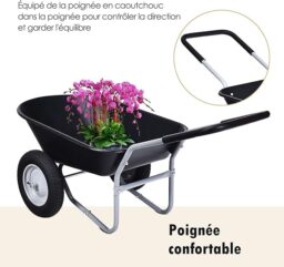 Image du fabricant 7 du GOPLUS Brouette Jardin à 2 Roues