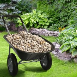 Image du fabricant 7 du GYMAX Brouette Jardin 140L noire