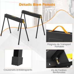 Image du fabricant 7 du GYMAX Tréteaux Pliables Lot 2