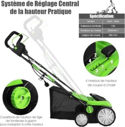 Image du fabricant 7 du RELAX4LIFE Scarificateur électrique vert