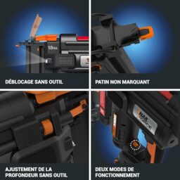 Image du fabricant 7 du WORX Agrafeuse Sans Fil 20V WX844.9