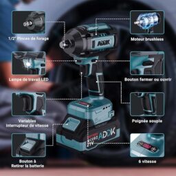 Image du fabricant 8 du Clé à Chocs Sans Fil 1000Nm