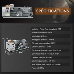 Image du fabricant 8 du CREWORKS Mini Tour Métaux 750W