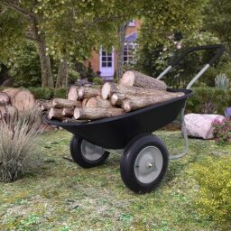 Image du fabricant 8 du GYMAX Brouette Jardin 140L noire