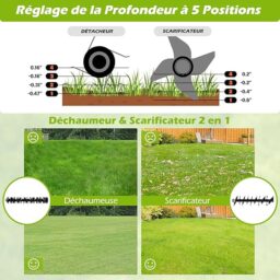 Image du fabricant 8 du RELAX4LIFE Scarificateur Aérateur vert