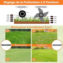 Image du fabricant 8 du Scarificateur Aérateur RELAX4LIFE 2000W