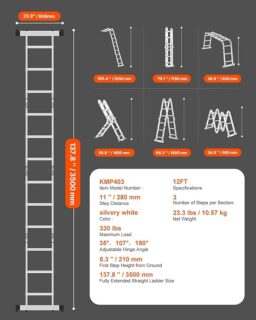 Image du fabricant 8 du VEVOR Échelle Pliante Multifonction