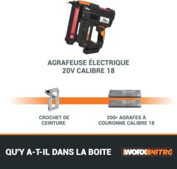 Image du fabricant 8 du WORX Agrafeuse Sans Fil 20V WX844.9