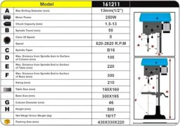 Image du fabricant 9 du Perceuse colonne KATSU 250W