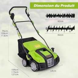 Image du fabricant 9 du RELAX4LIFE Scarificateur Aérateur vert